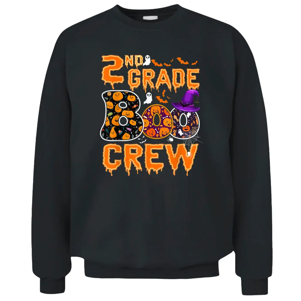 2nd Grade Boo Crew Teachers Students Halloween Costume Pullover Sweatshirt