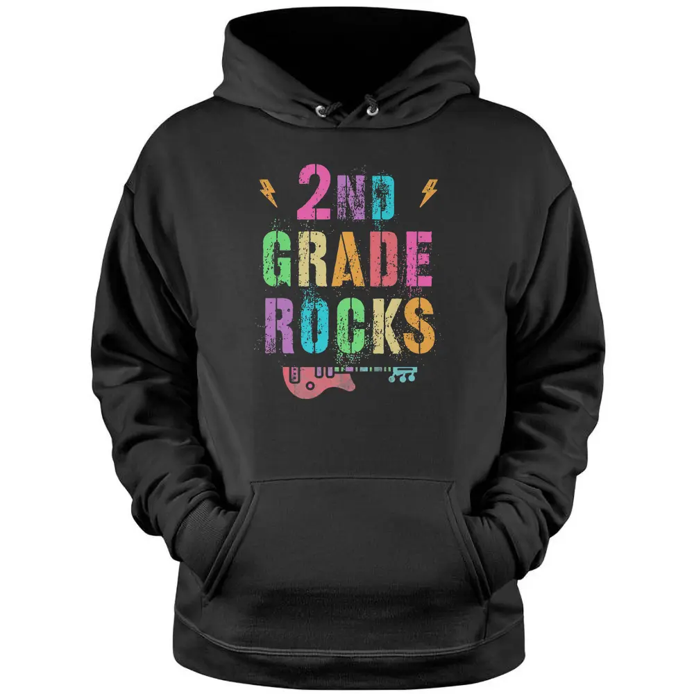 2nd GRADE ROCKS Student Teacher SECOND Grader Rockstar Team  Pullover Hoodie