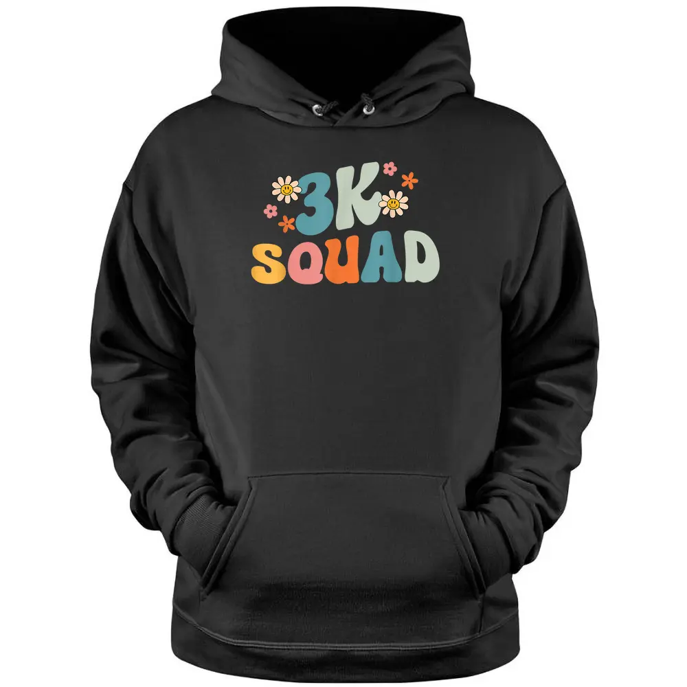 3K Squad Teacher Twos Threes Crew PreK Elementary Pullover Hoodie