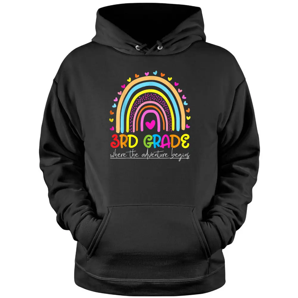 3rd Grade Rainbow Teacher Team Third Grade Squad Pullover Hoodie