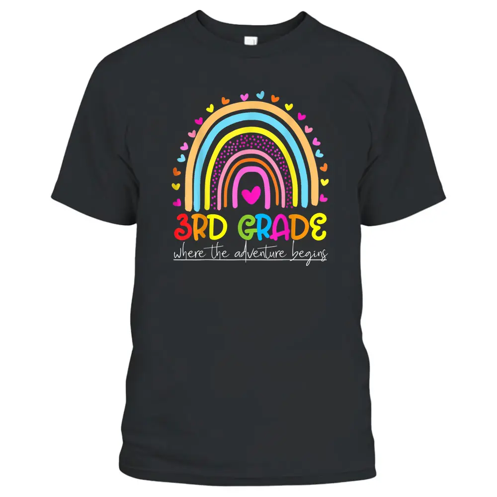 3rd Grade Rainbow Teacher Team Third Grade Squad T-Shirt