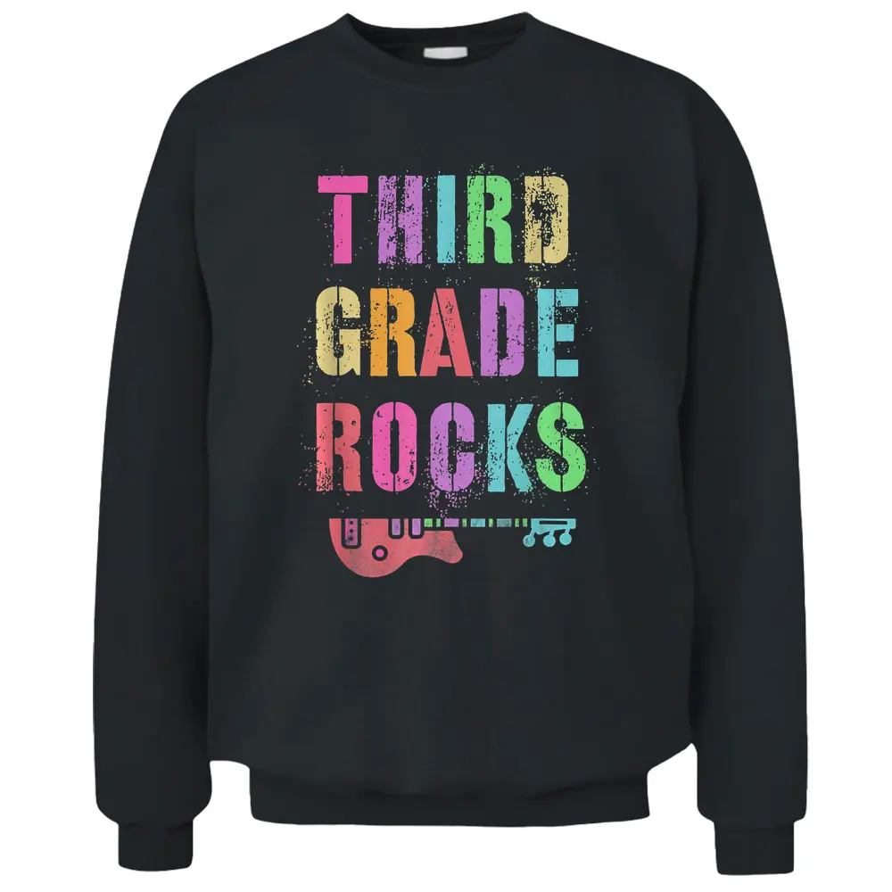 3rd GRADE Rocks Student Teacher Rockstar Team THIRD Grader Pullover Sweatshirt