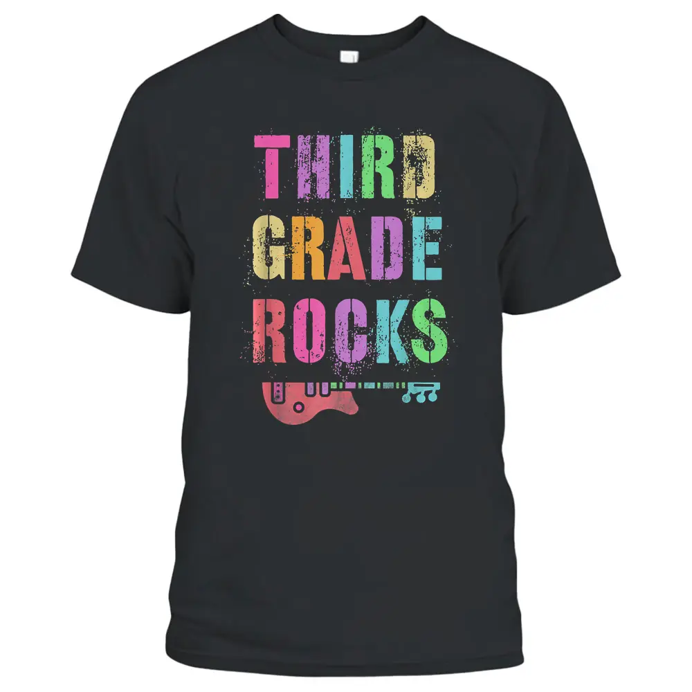 3rd GRADE Rocks Student Teacher Rockstar Team THIRD Grader T-Shirt