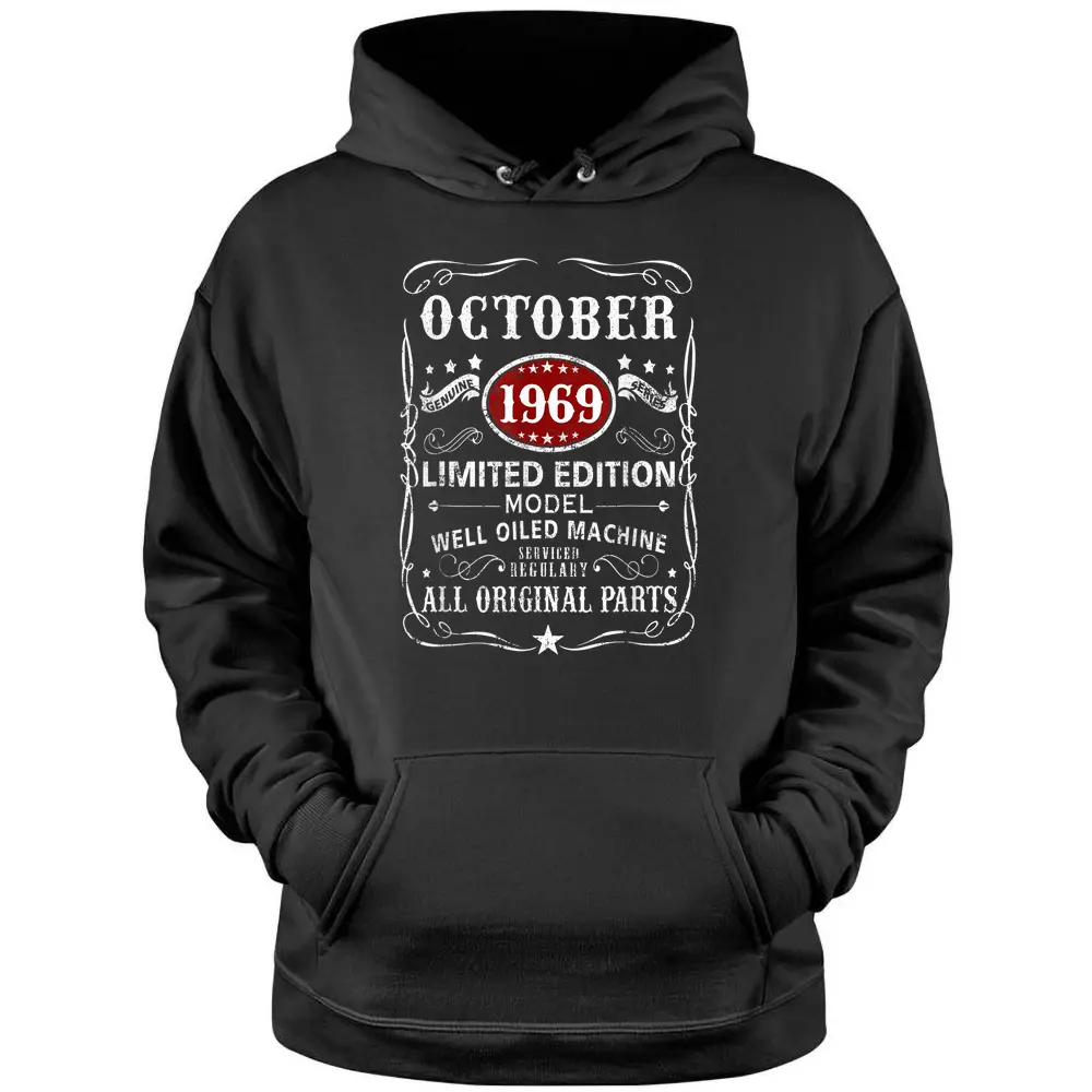 53 Years Old Gifts Decoration October 1969 53rd Birthday Pullover Hoodie