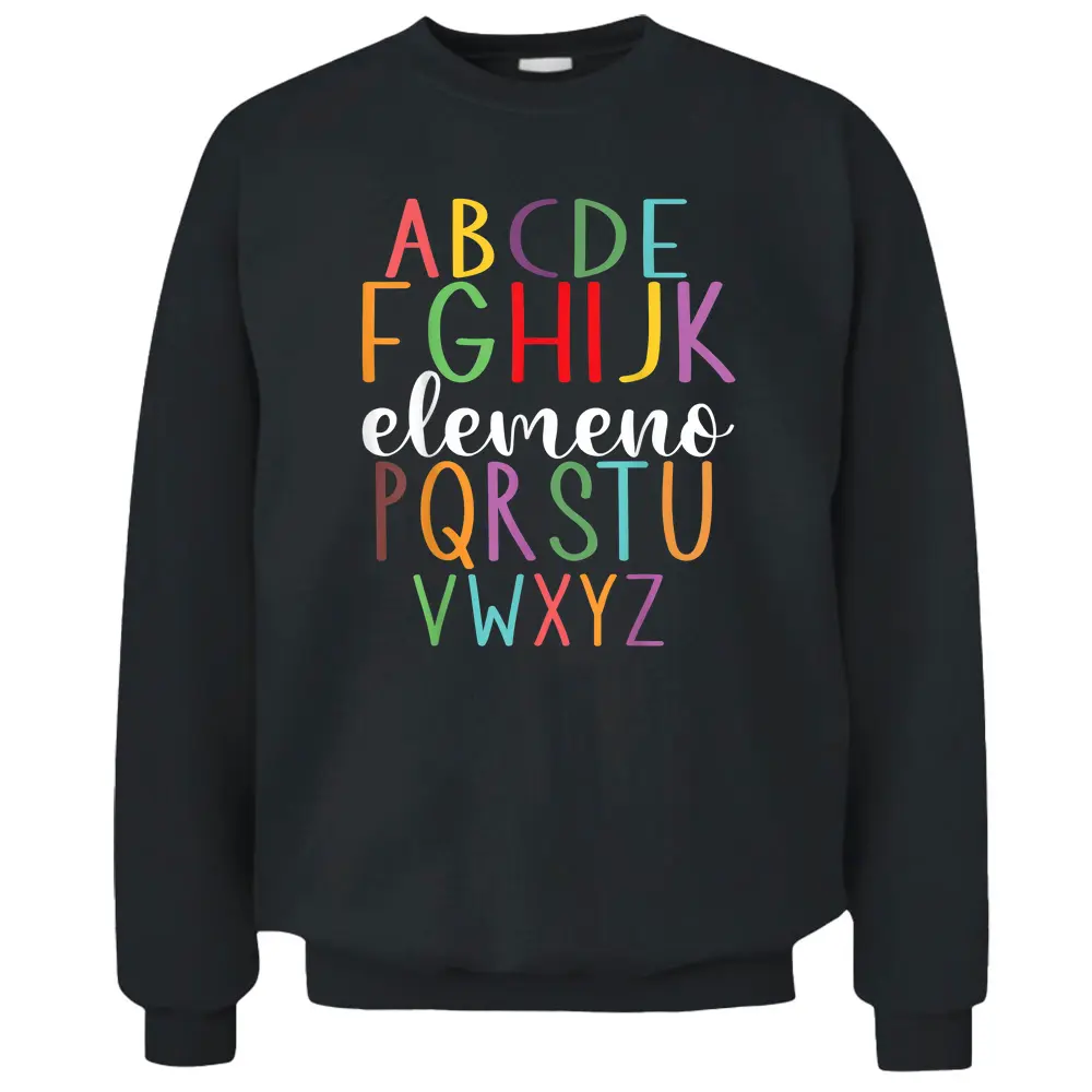 ABCD Elemeno Pre K Kindergarten Teacher Cute Back To School Pullover Sweatshirt