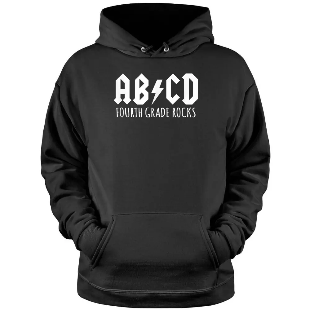 ABCD Fourth Grade Rocks Teacher Back To School Pullover Hoodie