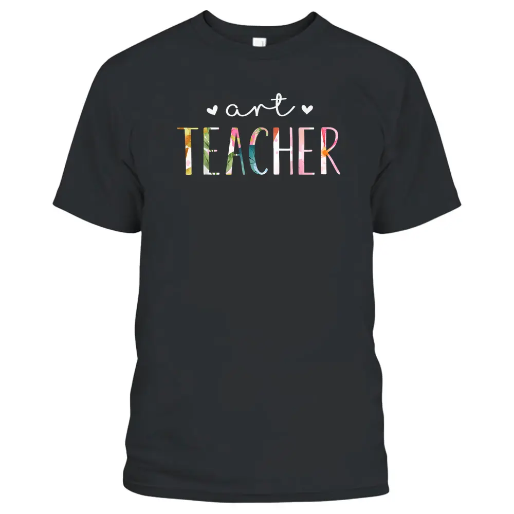 Art Teacher Cute Floral Design T-Shirt