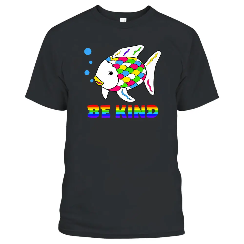 Be Kind Rainbow Fish Teacher Life Teaching Back To School  T-Shirt