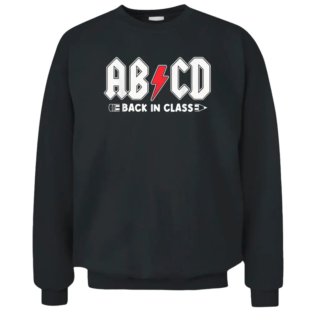 Boys Girls Teachers ABCD Rock Graphic Back To School Pullover Sweatshirt