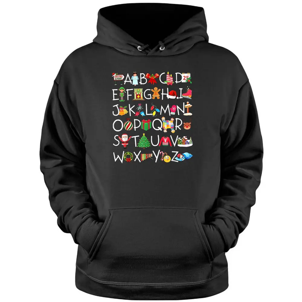 Christmas Alphabet A.B.C Teacher Costume Pullover Hoodie