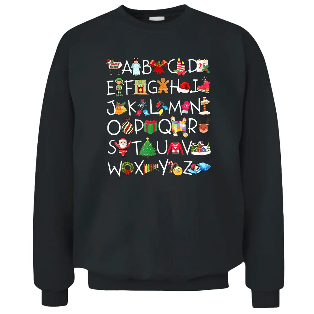 Christmas Alphabet A.B.C Teacher Costume Pullover Sweatshirt