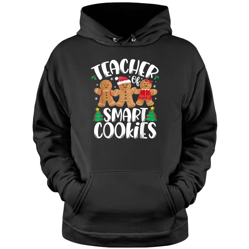 Christmas Teacher Cute Gingerbread Cookies Pullover Hoodie