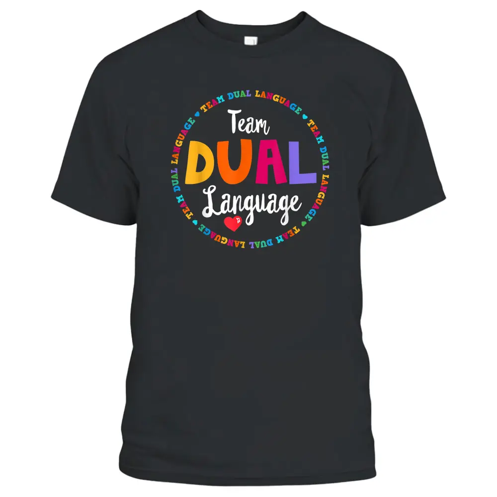 Cute Back To School Squad Team Dual Language Teachers T-Shirt