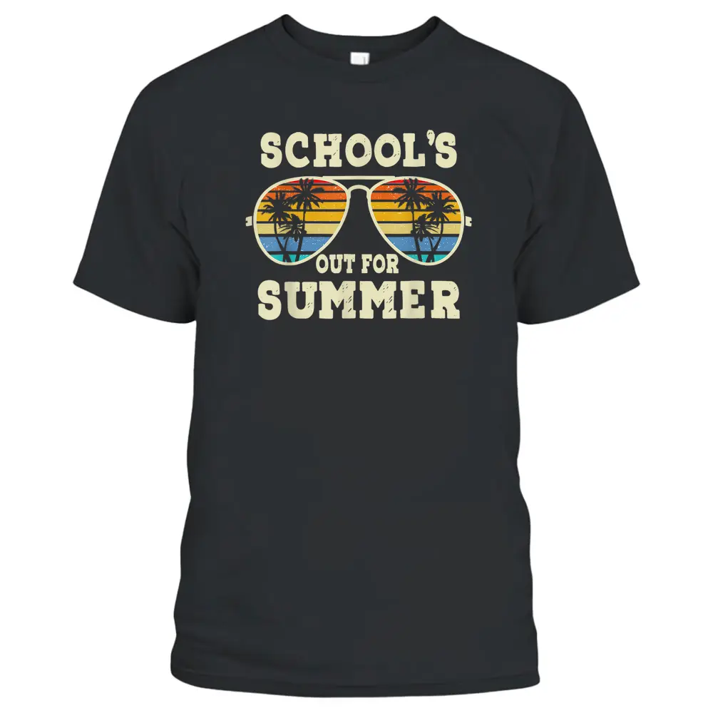 Cute Last Day Of School Schools Out For Summer Teacher Retro T-Shirt