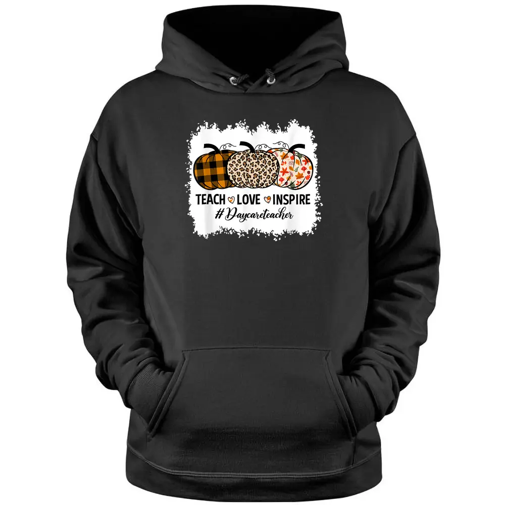 Daycare Teacher Back To School Pumpkin Fall Teacher Pullover Hoodie