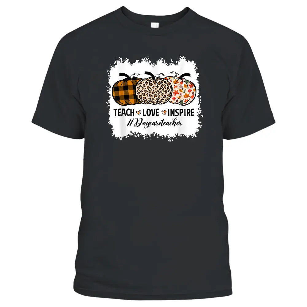 Daycare Teacher Back To School Pumpkin Fall Teacher T-Shirt