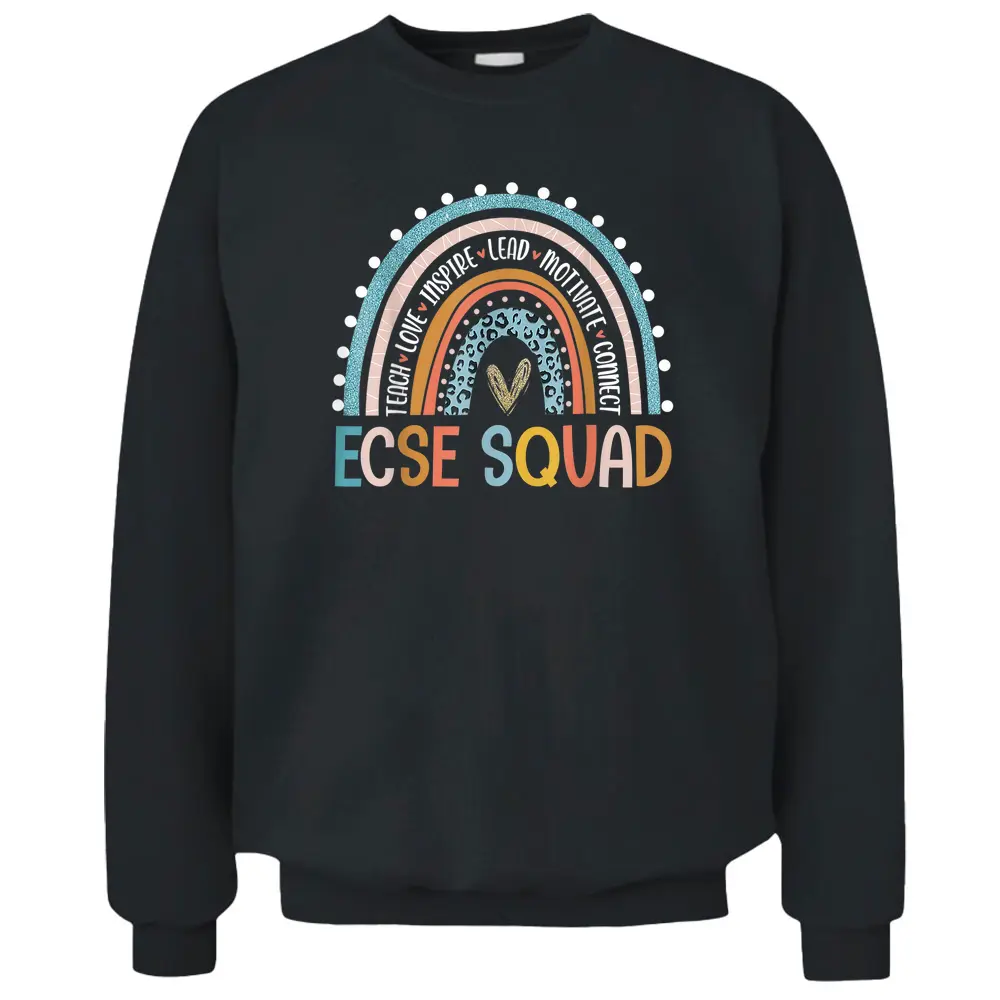 ECSE Squad Team Funny Back To School Teacher Supplies Pullover Sweatshirt