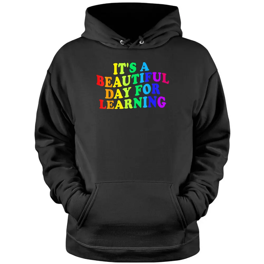 First Day Of School Gift Teacher Students Rainbow Colorful Pullover Hoodie