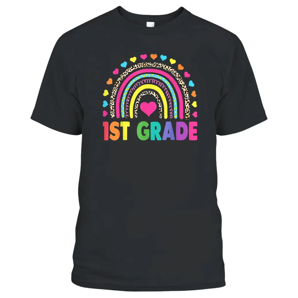 First Grade Rainbow Girls Boys Teacher Team 1st Grade Squad T-Shirt