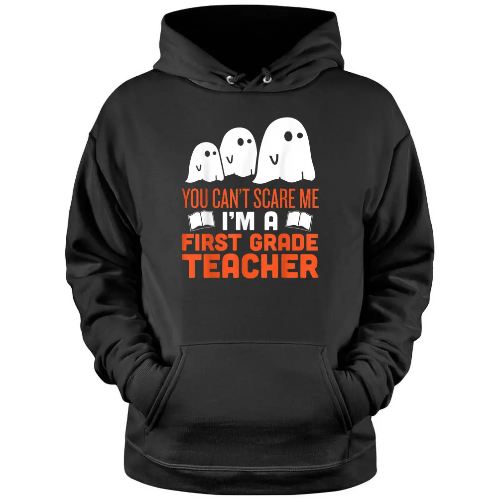 First Grade Teacher - Halloween Ghost Pullover Hoodie