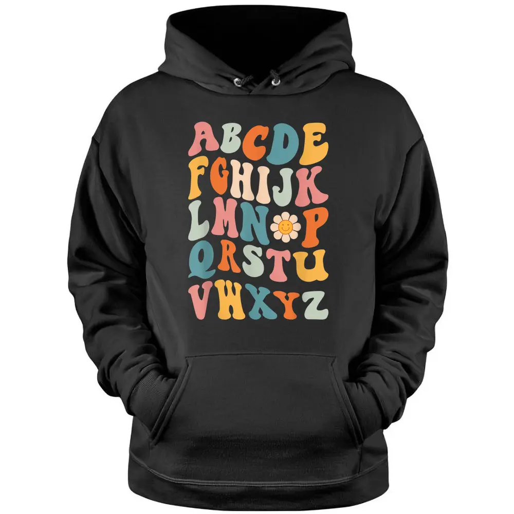 Funny Pre K Kindergarten Hi Alphabet Back To School Teachers Pullover Hoodie