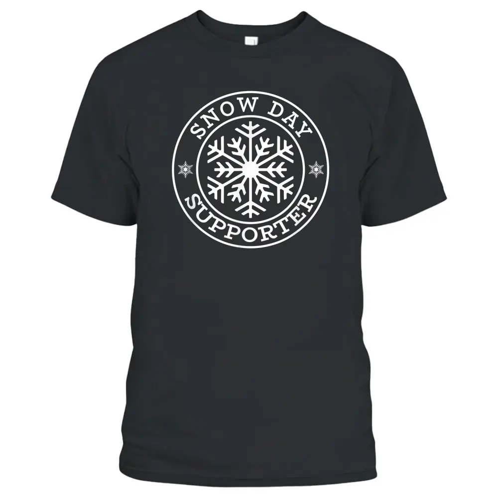 Funny Snow Day Supporter Teacher Student Winter Snowflake T-Shirt