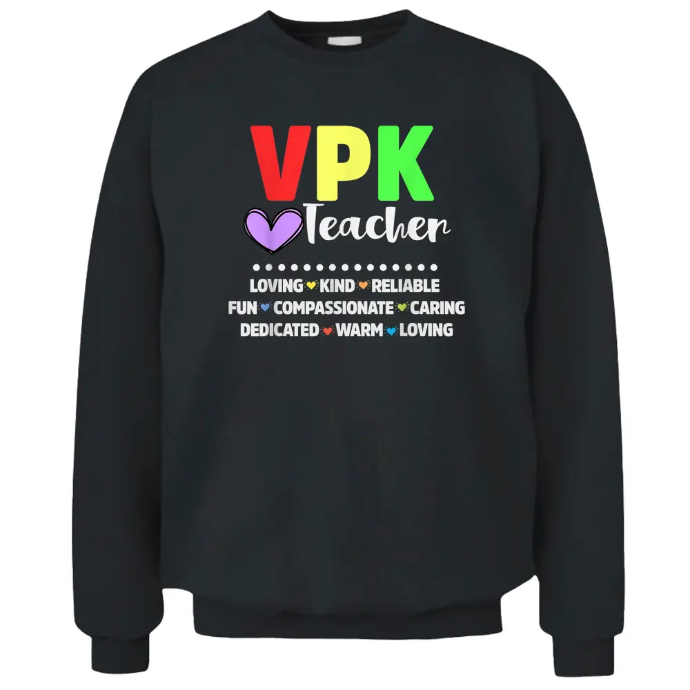 Funny VPK Teacher Voluntary Prekindergarten Back To School Pullover Sweatshirt