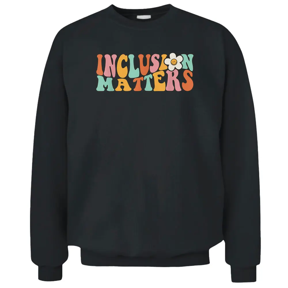 Gnoovy Vintage Inclusion Matters Special Education Teacher Pullover Sweatshirt