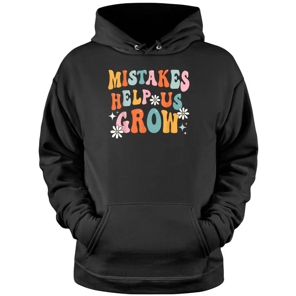 Groovy Growth Mindset Positive Retro Teacher Back To School Pullover Hoodie