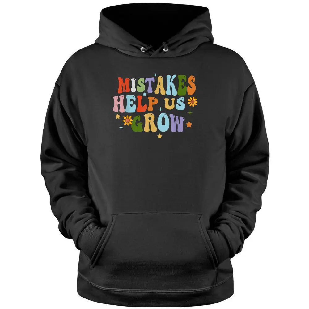 Groovy Growth Mindset Positive Retro Teachers Back To School Pullover Hoodie