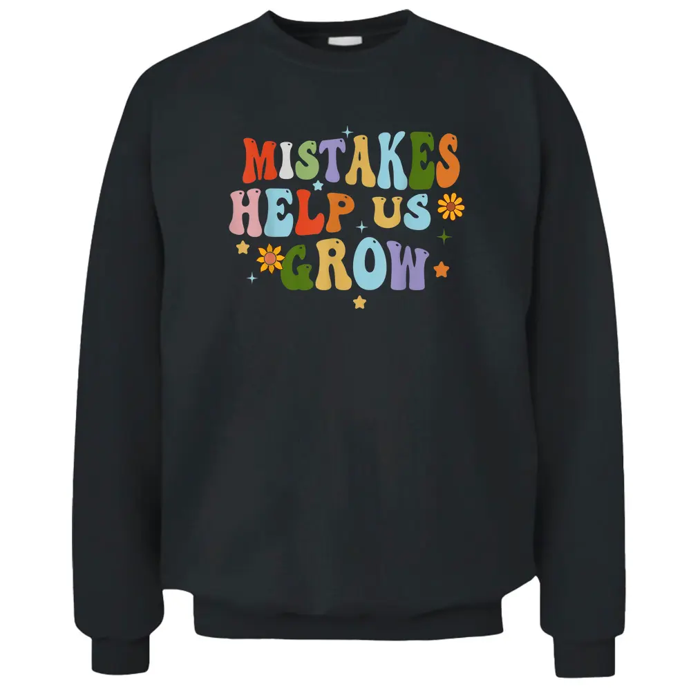 Groovy Growth Mindset Positive Retro Teachers Back To School Pullover Sweatshirt