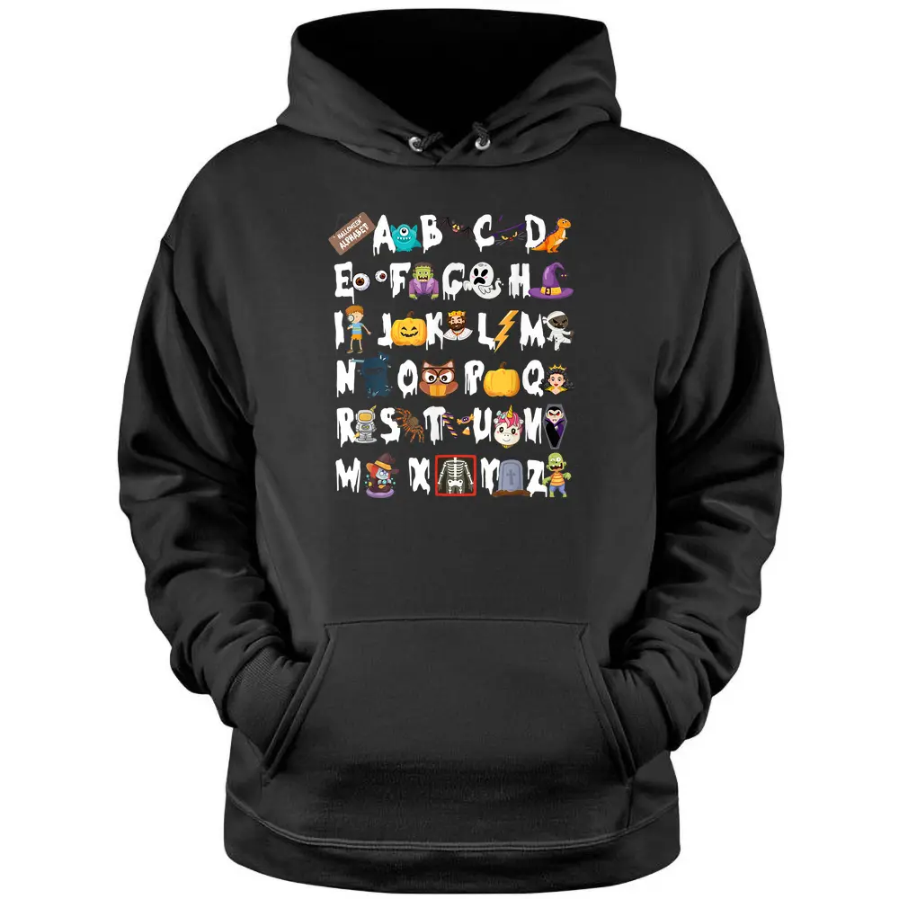 Halloween Alphabet ABCs Learning Kindergarten Teacher Pullover Hoodie