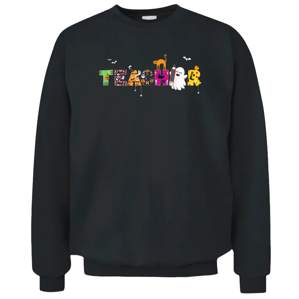 Halloween Teacher For Women Halloween Teaching Pullover Sweatshirt