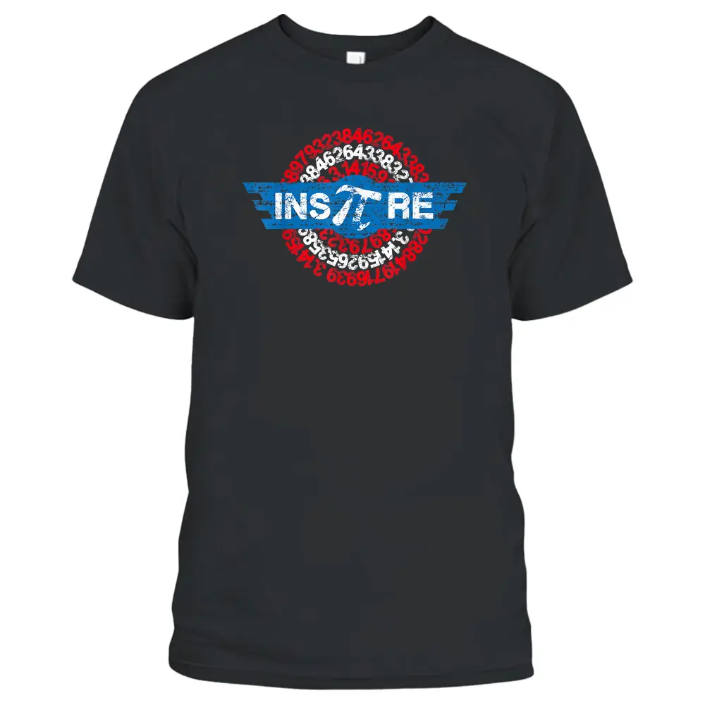 Inspire Math Superhero Pi Day Mathematics Teacher Nerd Geek T-Shirt