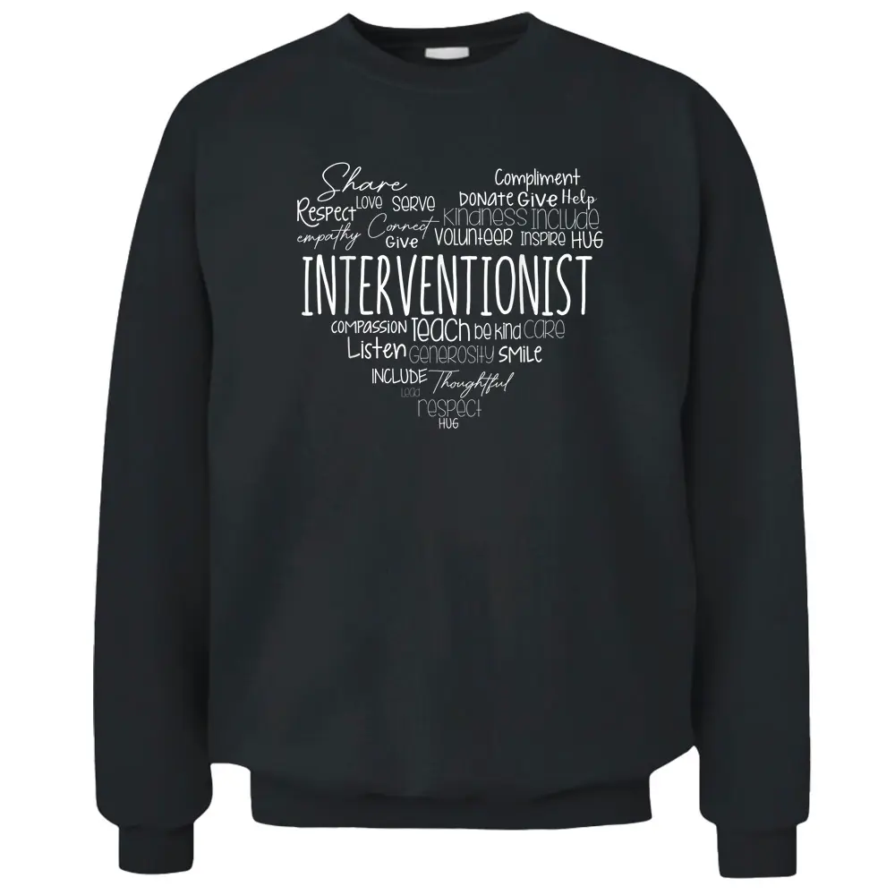 Interventionist Crew School Support Dyslexia Squad Reading Pullover Sweatshirt