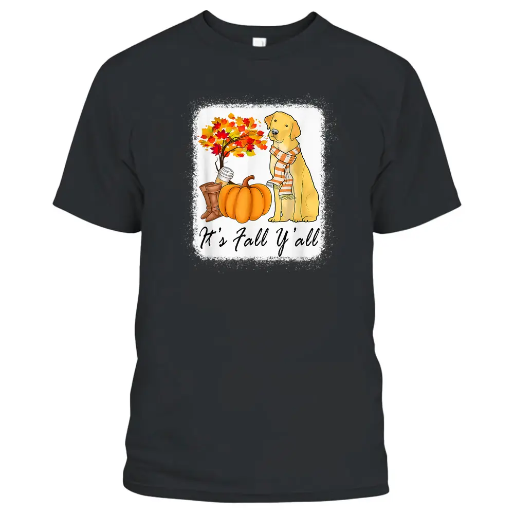 Its Fall Yall Fall Tees For Women Labrador Yellow Lab T-Shirt