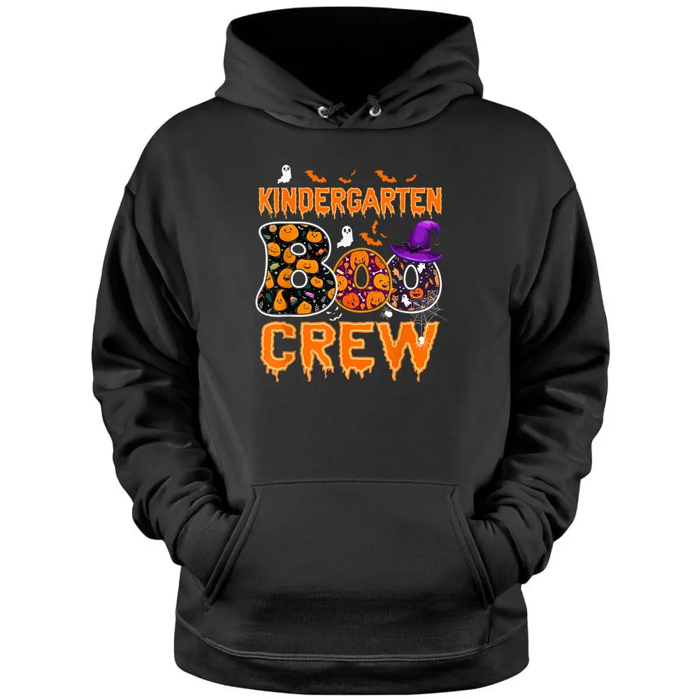 Kindergarten Boo Crew Teachers Students Halloween Costume Pullover Hoodie