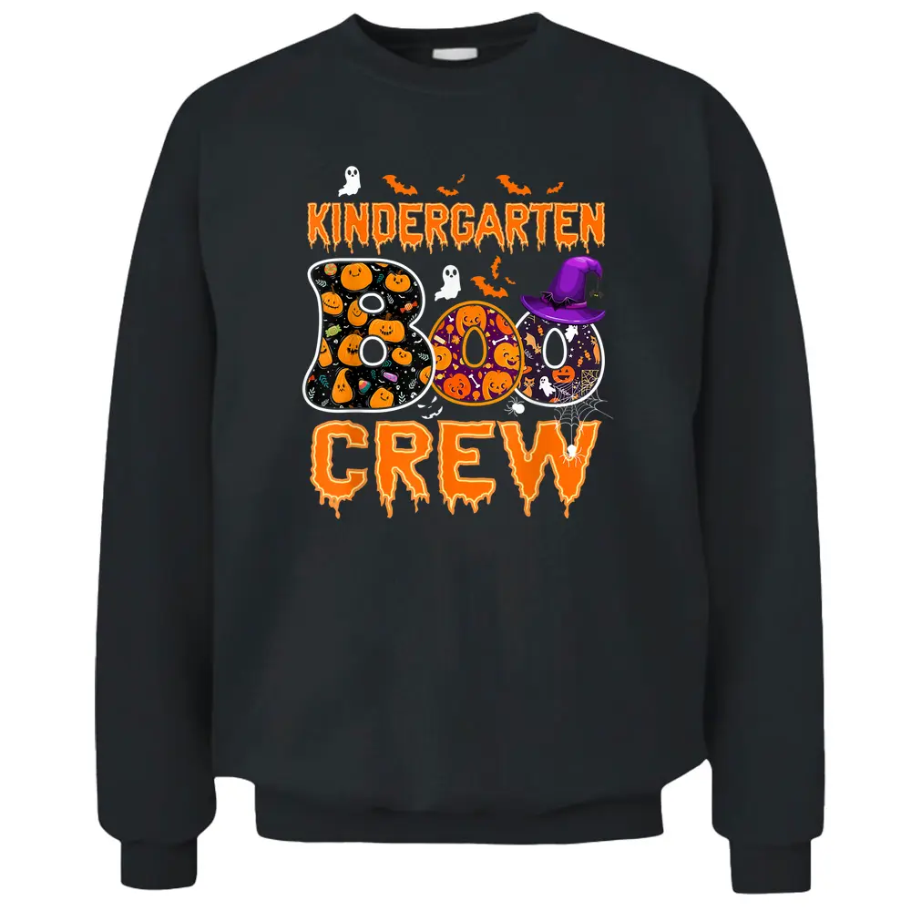 Kindergarten Boo Crew Teachers Students Halloween Costume Pullover Sweatshirt