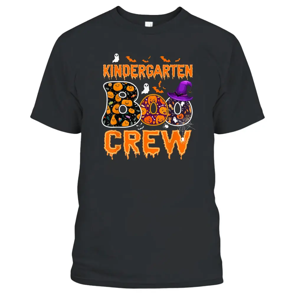 Kindergarten Boo Crew Teachers Students Halloween Costume T-Shirt