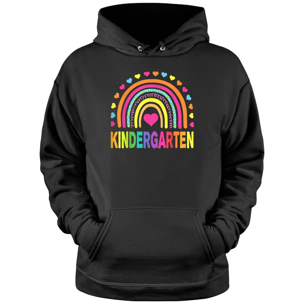 Kindergarten Rainbow Girls Boys Teacher Team Kinder Squad Pullover Hoodie