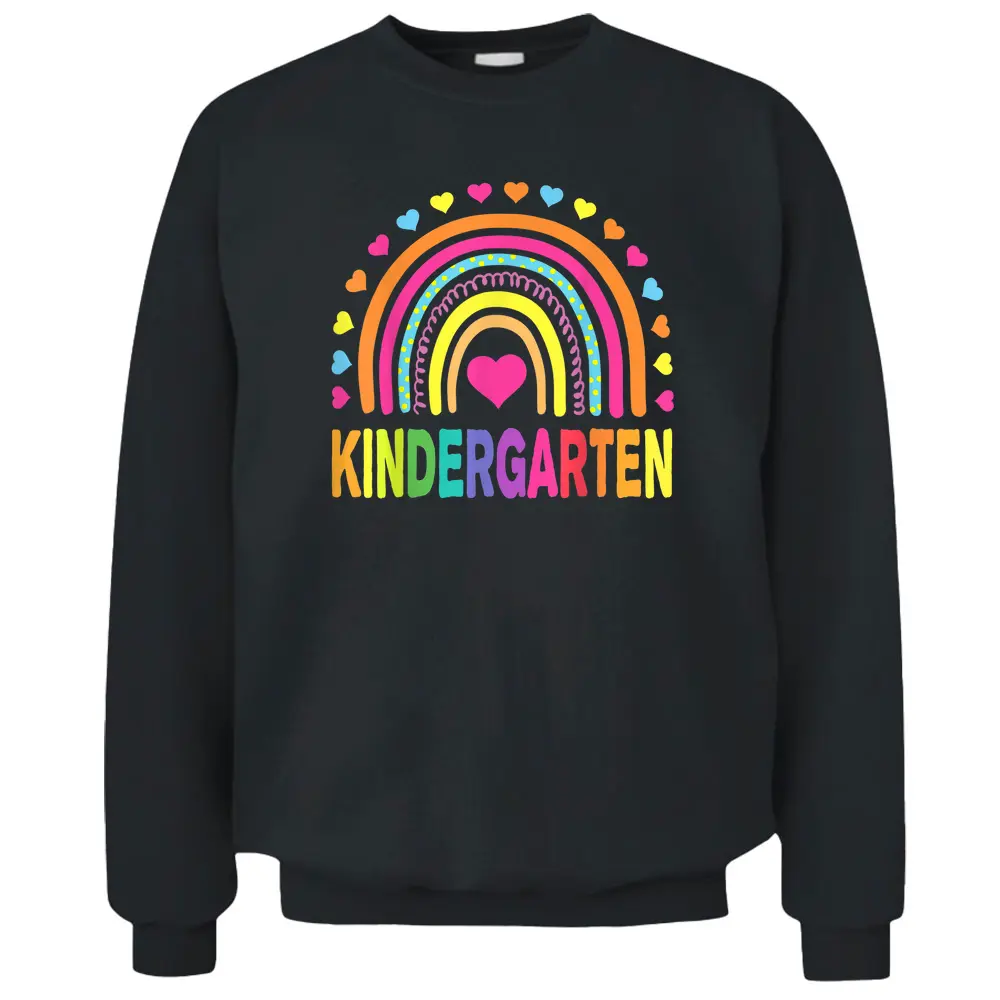 Kindergarten Rainbow Girls Boys Teacher Team Kinder Squad Pullover Sweatshirt