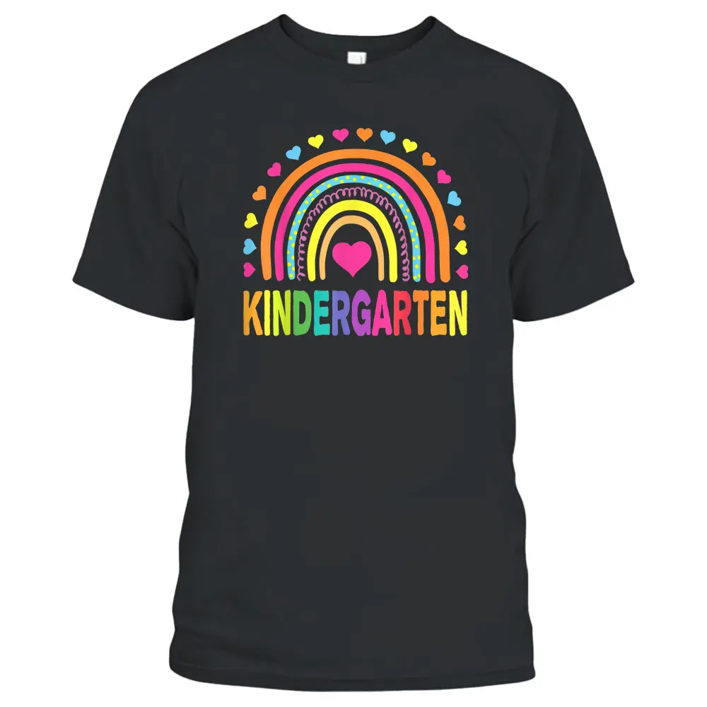 Kindergarten Rainbow Girls Boys Teacher Team Kinder Squad T-Shirt