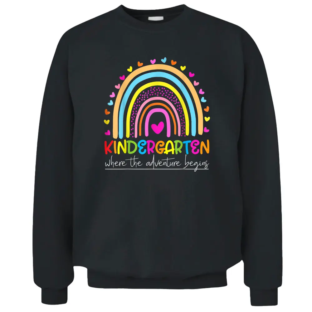 Kindergarten Rainbow Teacher Welcome Back To School Teacher Pullover Sweatshirt