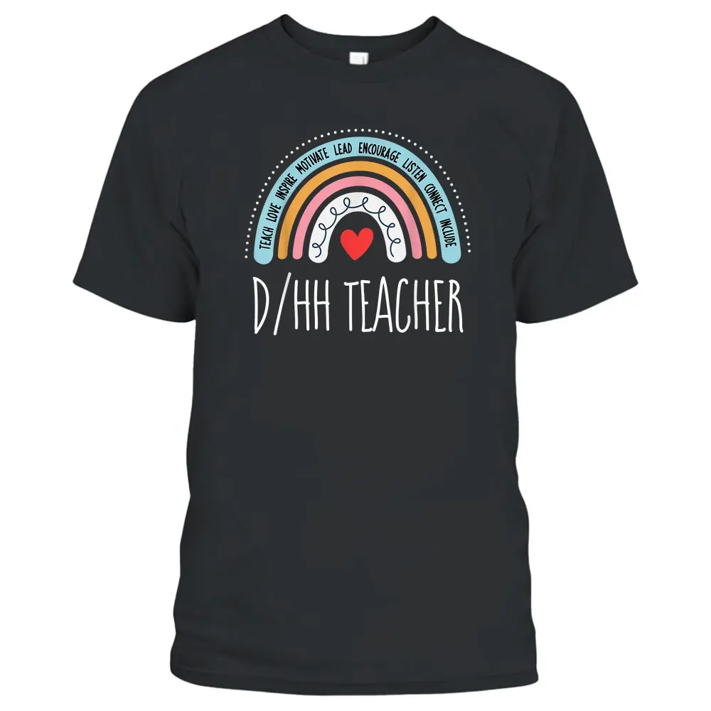 Matching DHH Teacher Deaf Hard Of Hearing ASL SPED School T-Shirt