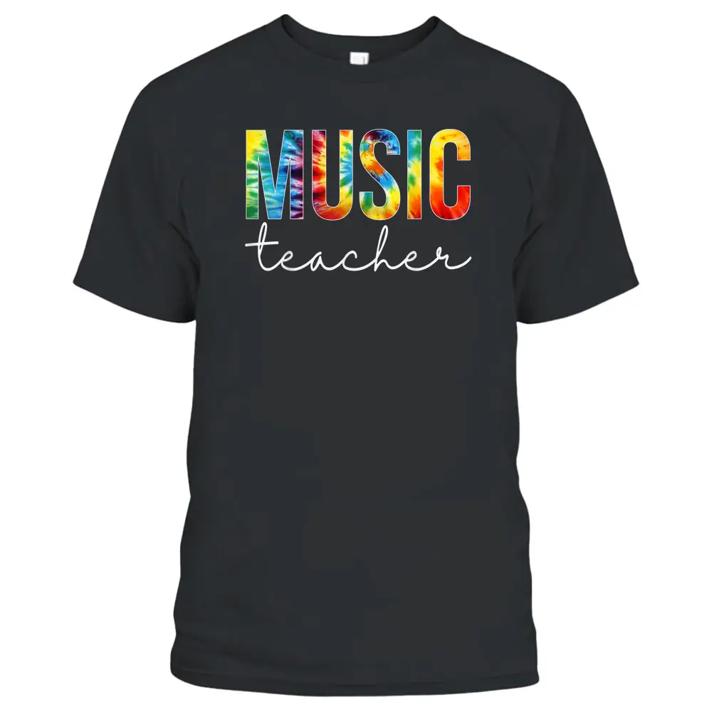 Music Teacher Tie Dye Appreciation Day Hello Back To School T-Shirt