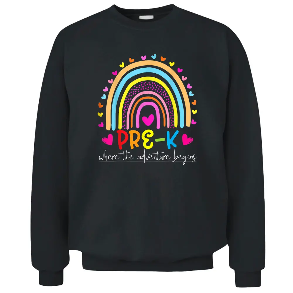 Pre-K Rainbow Teacher Team Pre-K Squad Girls Boys Pullover Sweatshirt