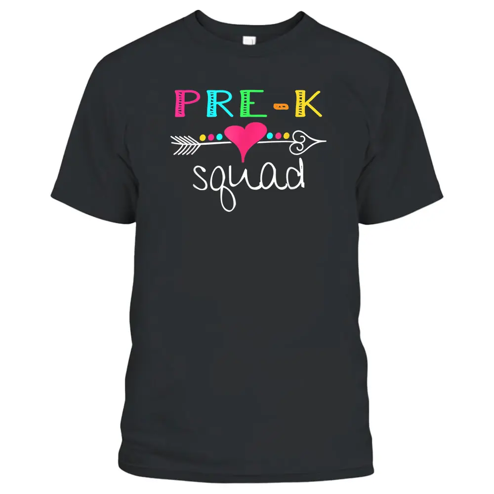 Pre K Squad Pre-K Teacher Student Team Back To School T-Shirt