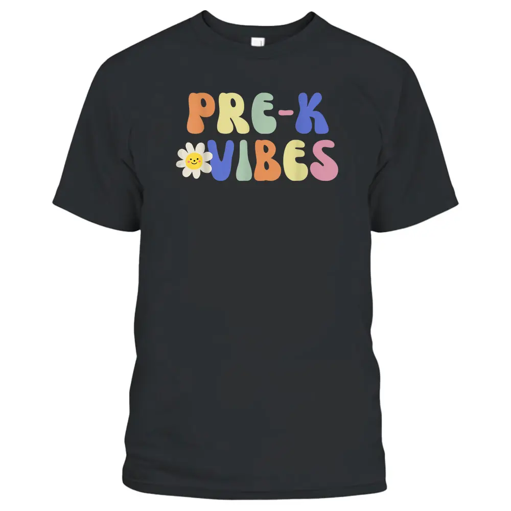 Pre-K Vibes  Student Teacher Vintage Retro T-Shirt