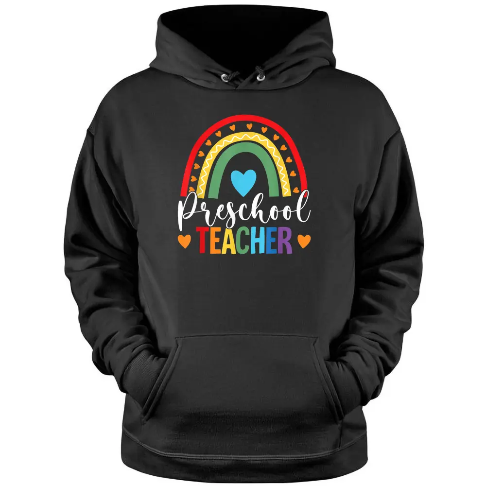 Preschool Rainbow Fun Back To School Preschool Pre-K Teacher Pullover Hoodie