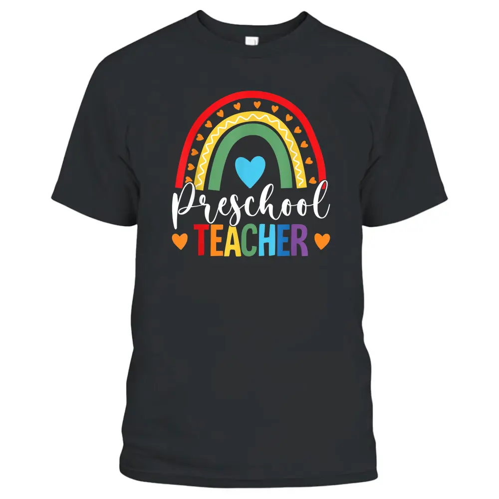 Preschool Rainbow Fun Back To School Preschool Pre-K Teacher T-Shirt